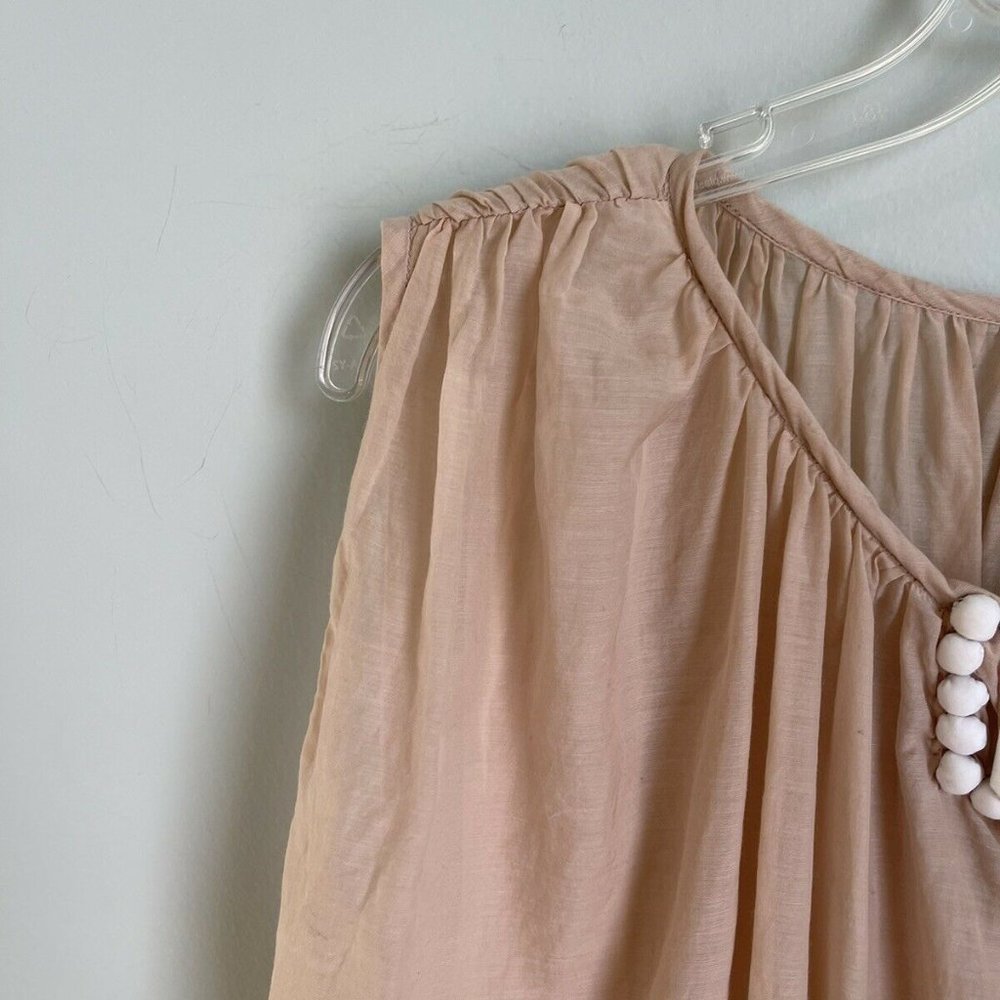 By Malene Birger Pink Embellished Sheer Sleeveless Amory Blouse - Picture 4 of 5